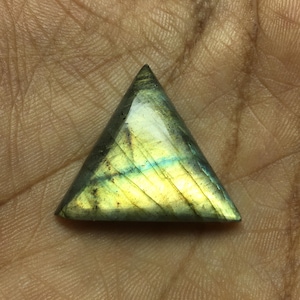 Natural Labradorite Blue Fire Cabochon Gemstone Labradorite Triangle Shape Loose Stone for Jewelry Pendant Making