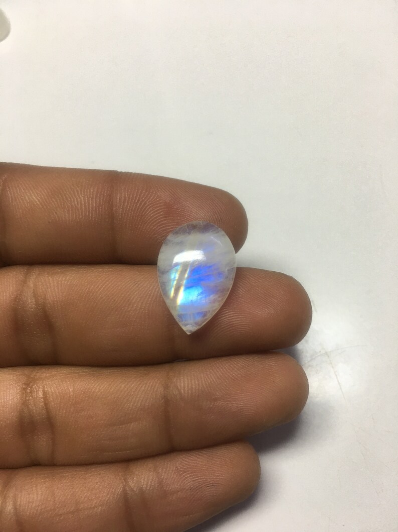 Natural Rainbow Moonstone Flat Back Cabochon Loose Gemstone image 10