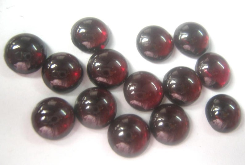 Lot of Stunning 25 Pieces AAA Quality GARNET Round Cabochon 7x7 mm Loose Gemstone Calibrated