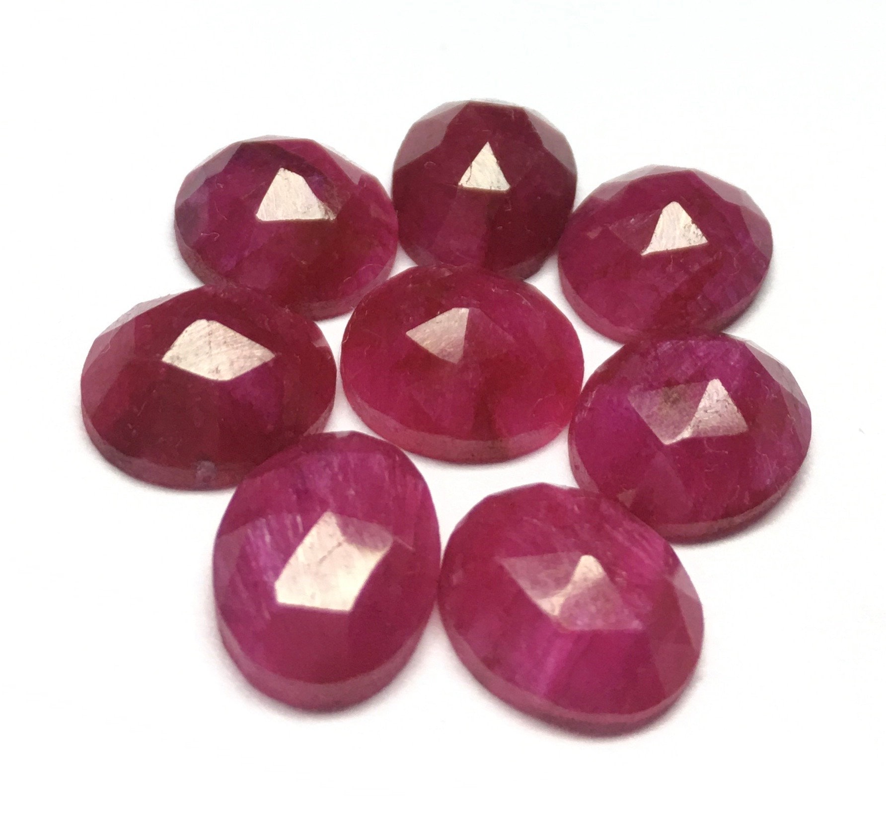 Ruby Cut Ruby Oval Rose Cut Flat Back Cabochon Loose Gemstone 5x7,6x8,6x9,7x9 ...