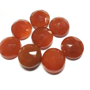 Red Onyx Round Rose Cut Flat Back Loose Gemstone 3,4,5,6,7,8,9,10,11,12,13,14,15,16,17,18,19,20,21,22,23,24,25,26,27,28,29,30 MM GEMSOCEAN