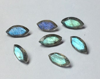 Faceted Labradorite Marquise Gemstone: Pointed Back AAA Quality