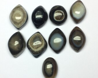 Natural Sulemani Hakik Eye Agate Cabochons for Pendant Making