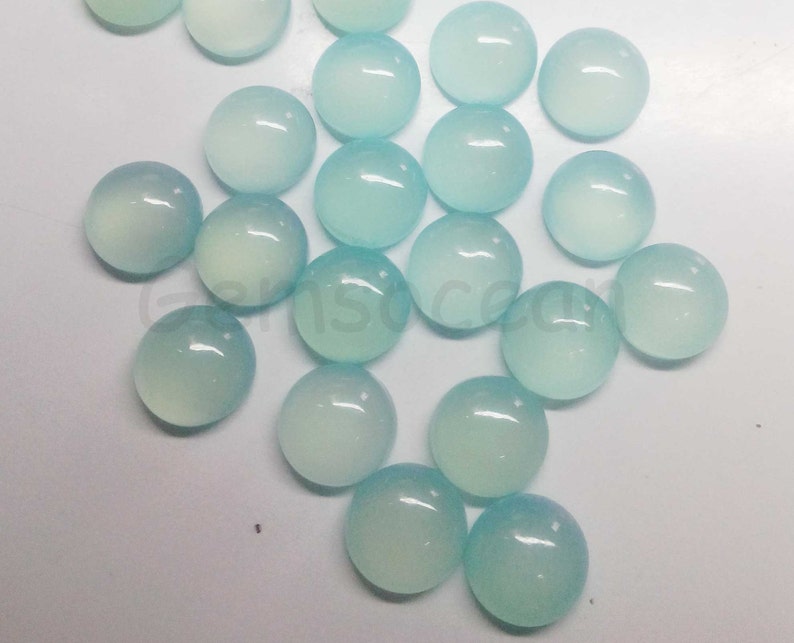 Lot of Stunning 10 Pieces AAA Quality Blue Chalcedony Oval Cabochon 12X16 mm Loose Gemstone Calibrated