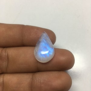 Natural Rainbow Moonstone Flat Back Cabochon Loose Gemstone image 6