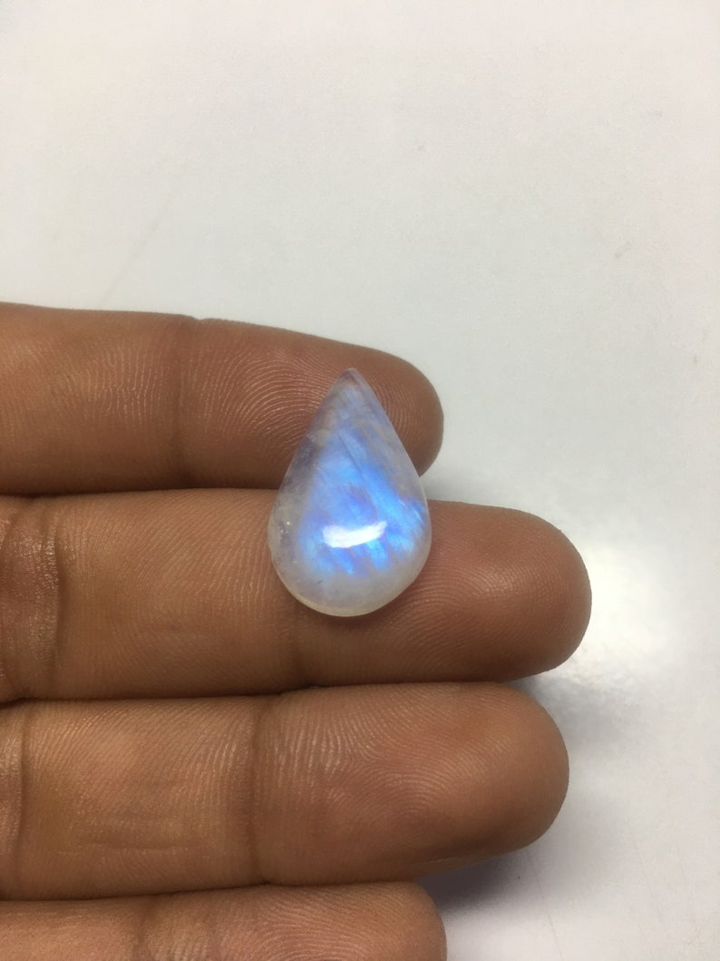 Natural Rainbow Moonstone Flat Back Cabochon Loose Gemstone image 6