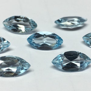 Sky Blue Topaz Marquise Cut Loose Gemstone (2x4, 3x6, 4x8, 5x10 MM)