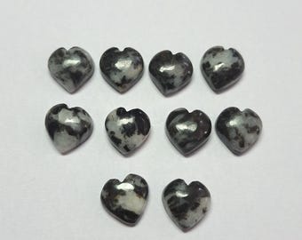 Natural White Buffalo Heart Shape Carving Loose Gemstone For Making Jewelry