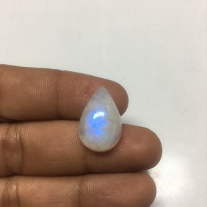 Natural Rainbow Moonstone Flat Back Cabochon Loose Gemstone image 3