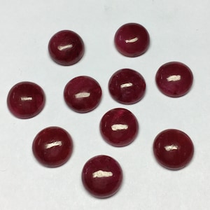 AAA Ruby Round Cabochon: Loose Gemstone (5-12 mm)