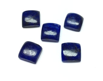 Sapphire Square Flat Back Cabochon Loose Gemstone 4x4 MM To 8x8 MM GEMSOCEAN