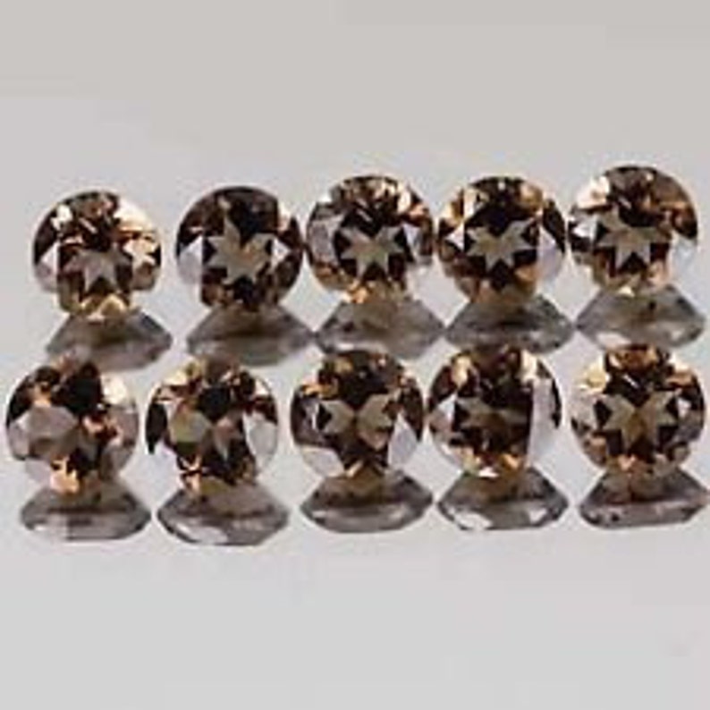 Lot of Stunning 10 Pieces AAA Natural Smoky Quartz 13x13 MM Round Faceted cut Loose Gemstone Calibrated