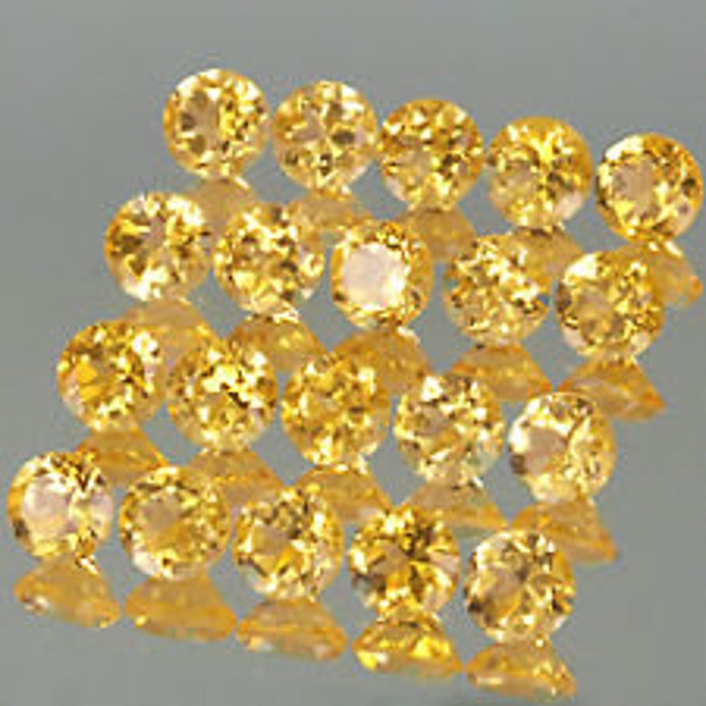 Calidad Aaa 10 Pieza Natural Citrino 8X8 mm Redondo Rosa Corte Piedra Suelta
