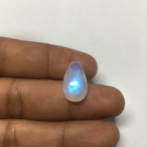 Natural Rainbow Moonstone Flat Back Cabochon Loose Gemstone image 9