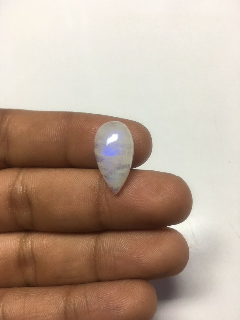 Natural Rainbow Moonstone Flat Back Cabochon Loose Gemstone image 8