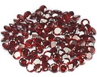 Piedras preciosas de granate rojo AAA: corte redondo de 3 mm, 25 piezas