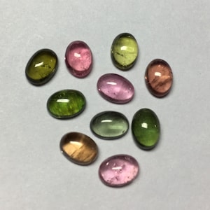 AAA Tourmaline Gemstone Lot: 10 Oval Loose Gems (3x5 to 7x9 MM)