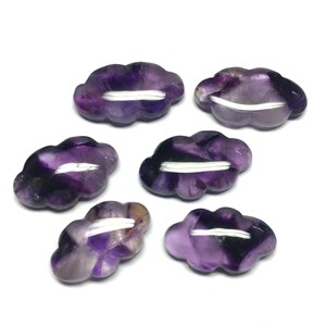 Natural Amethyst Cloud Cabochon Free From Size Loose Gemstones 6 Pieces Lot