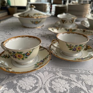 Vintage Tea Cups and Saucers Set of 2/Noritake