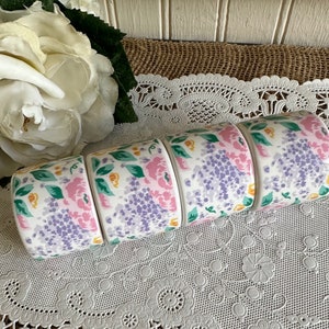 Vintage Napkin Rings/Aukey Porcelain Made in Taiwan/Two Sets Available/Sold Separately