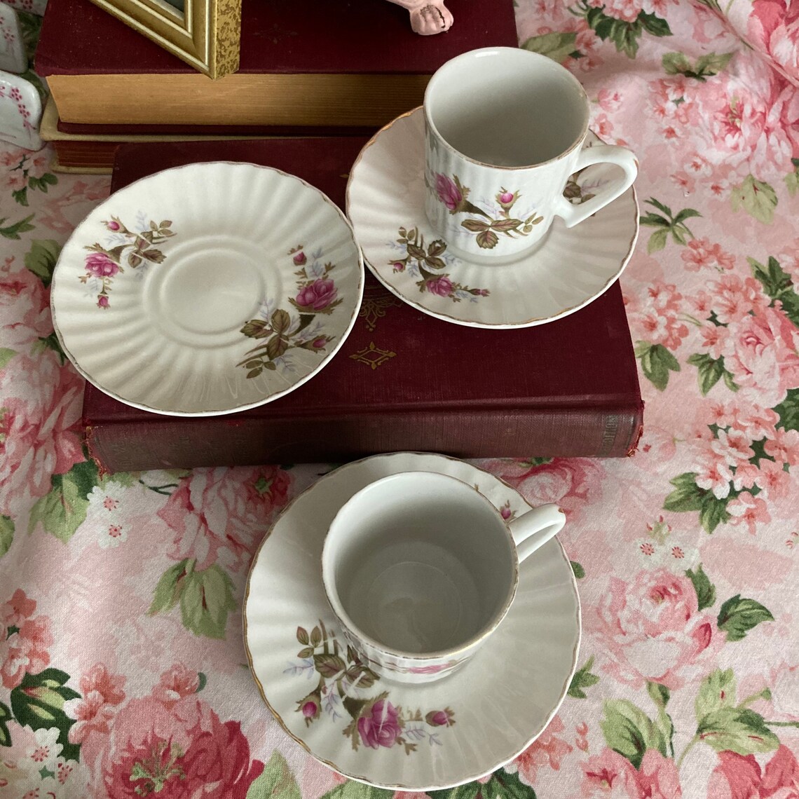 Mini Teacup or Demitasse Set/mini Tea Cups and Saucers Etsy