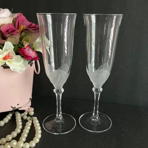 Vintage Champagne Flutes/j G Durand Champagne Flutes/wedding Etsy