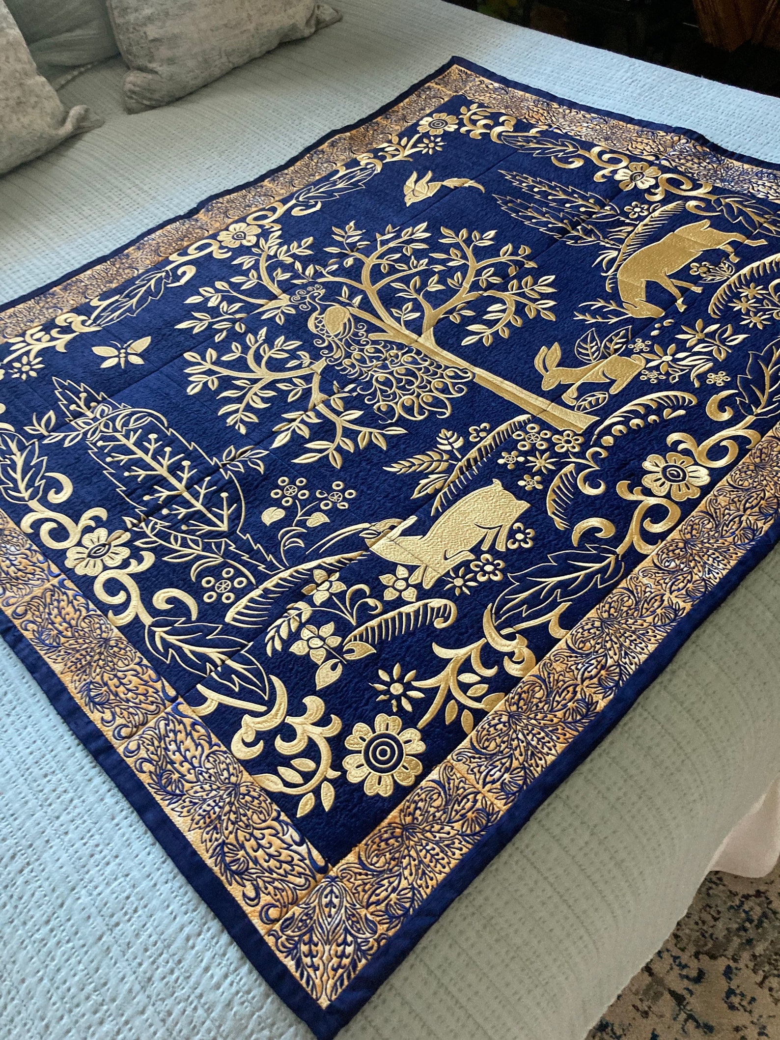 Golden Tapestry Anita Goodesign/handmade Tapestry on Etsy