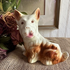 Vintage Ceramic Planter/Scottie/Terrier/ Schnauzer Vase