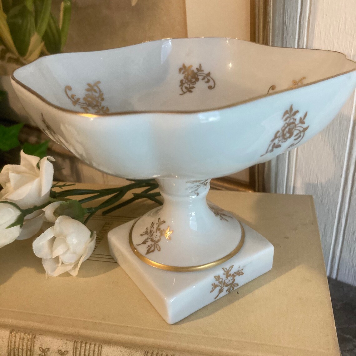 Limoges Porcelain Pedestal Candy Dish/Limoges France Bon Bon Etsy