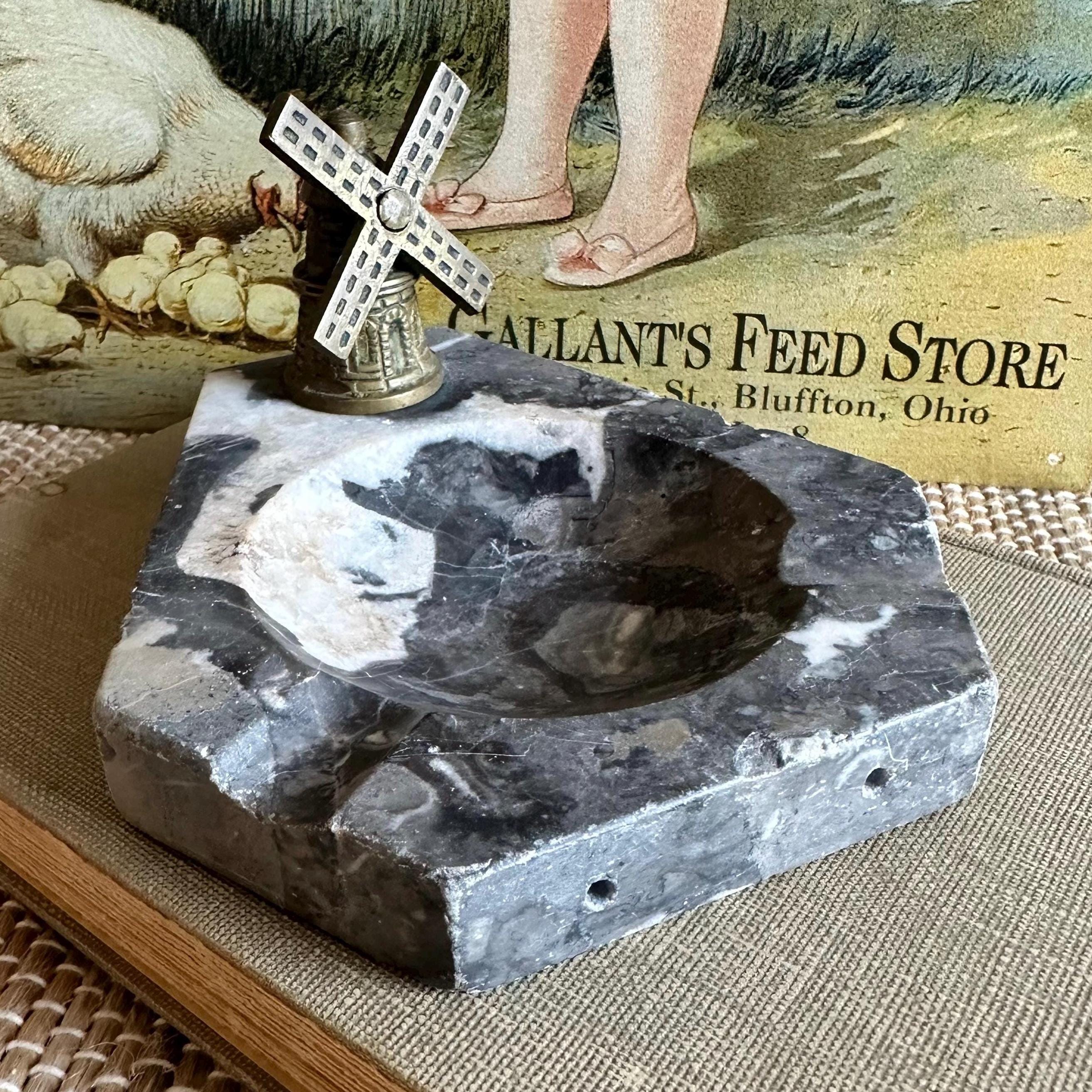 Vintage Marble Ashtray - Etsy