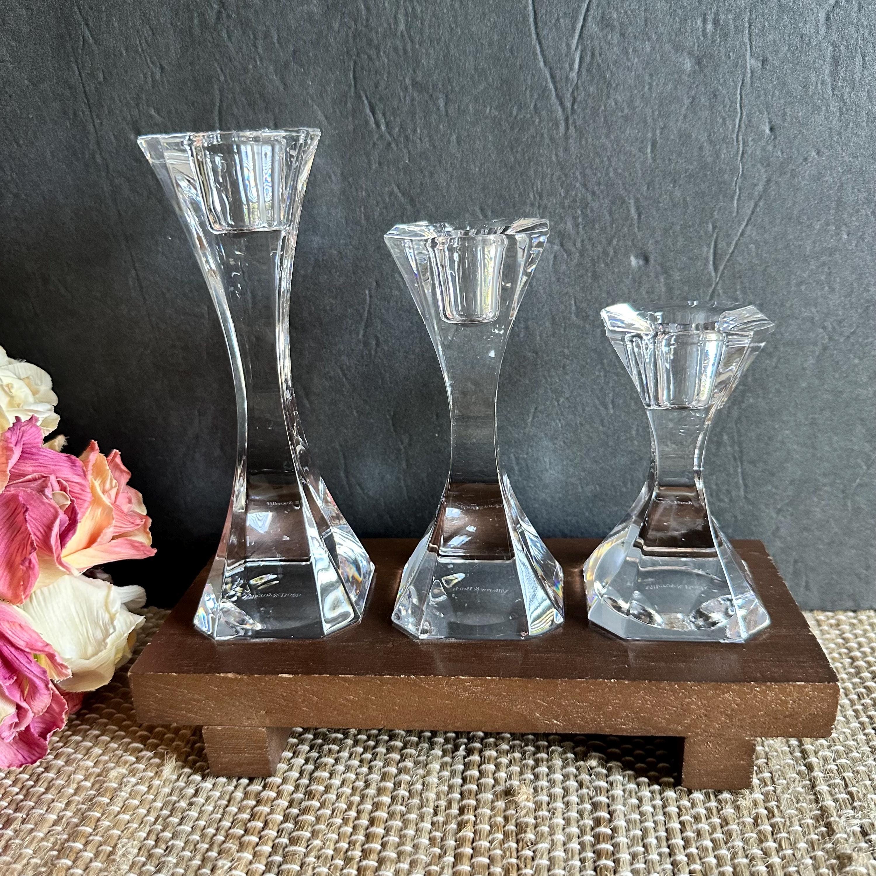 Villeroy and Boch Crystal Candlesticks - Etsy