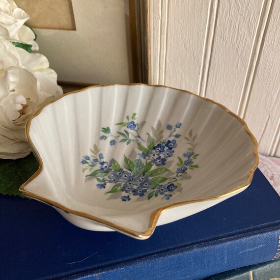Limoges Shell Dish/vintage Limoges Trinket Dish Me Nots Etsy