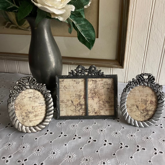 Vintage Pewter Picture Frames/vintage Mini Photo Frames/ Sold Etsy