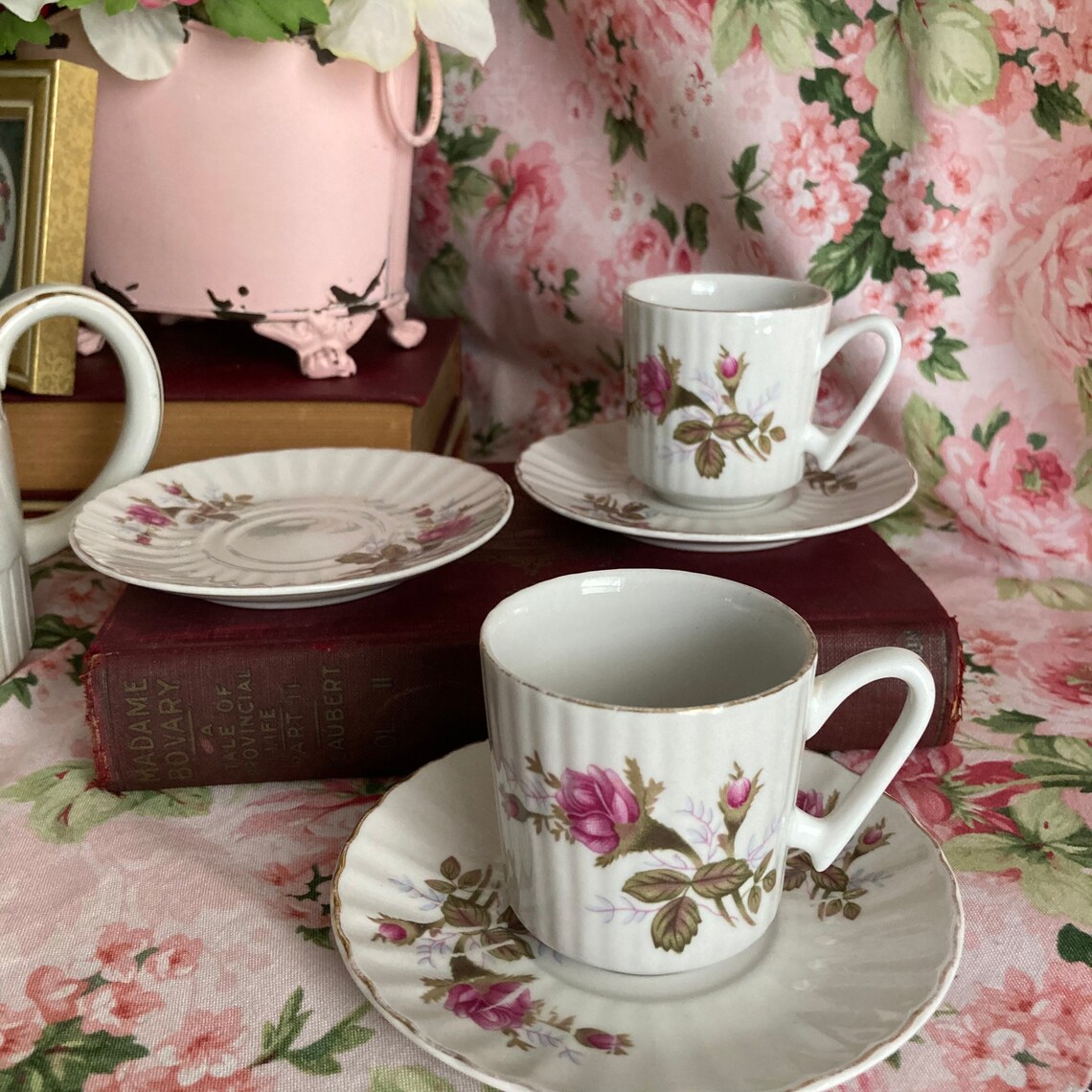 Mini Teacup or Demitasse Set/mini Tea Cups and Saucers/turkish Etsy