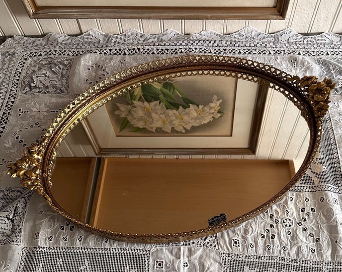 Stylebuilt 24K Gold Vanity Tray/mirrored Vanity Tray/vintage Etsy