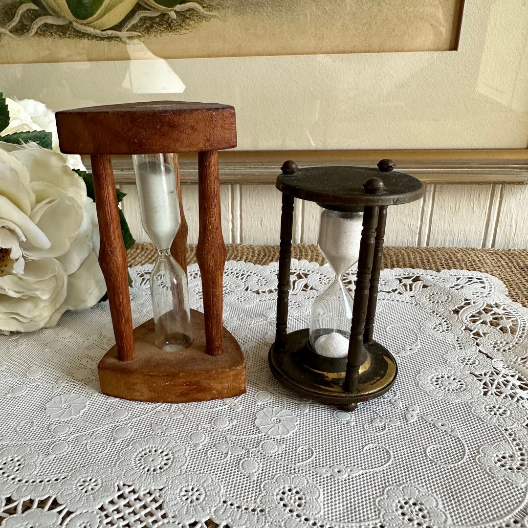 Vintage Egg Timer/wood 3 Minute Egg Timer/retro Brass 3 Minute Egg ...