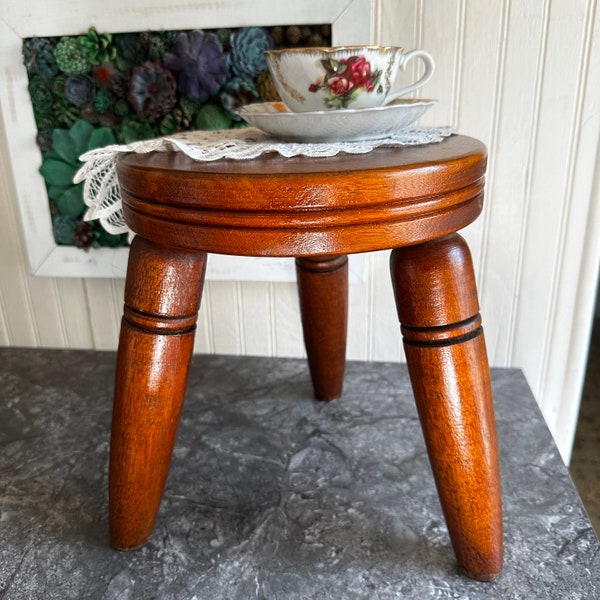 Vintage Wooden Stool/Milking Stool