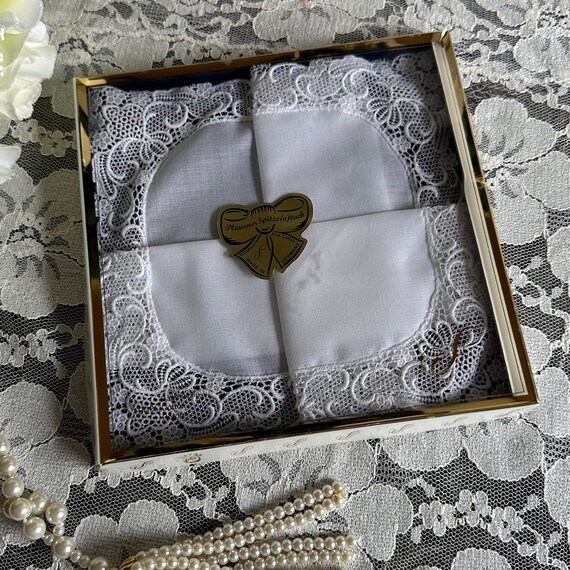 Vintage Wedding Handkerchief/Bridal Hanky - image 1