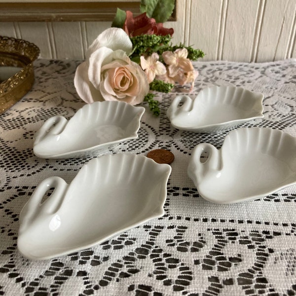 Porcelain Swan Dish/Porcelain Swan Teabag Holders/Sold Separately