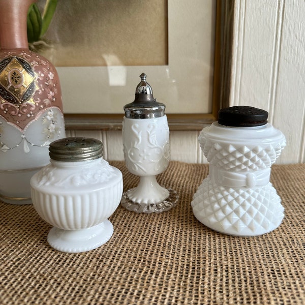 Vintage Milkglass Shaker/Three Styles Sold Separately