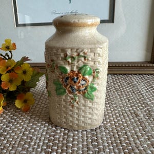 Vintage Kitchen Canisters Containers/Made in Japan Hand Painted/Allspice Bottle