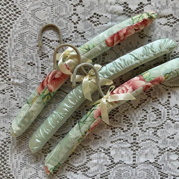 Vintage Padded Hangers Set of 3