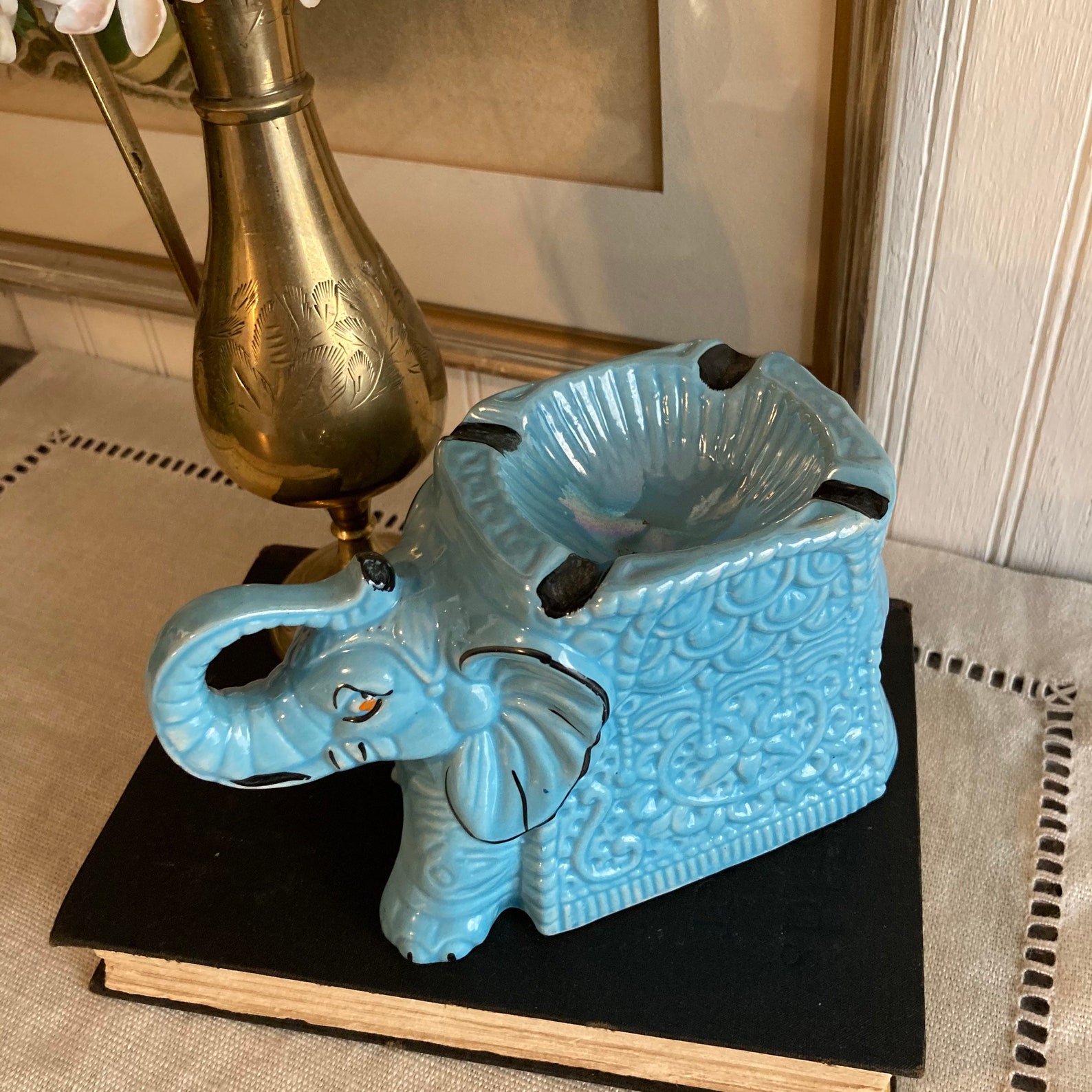 MCM Elephant Ashtray/Vintage Lusterware Ashtray/Elephant Etsy