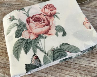 Queen Flat Sheet/Vintage Floral/Shabby Chic Bedding