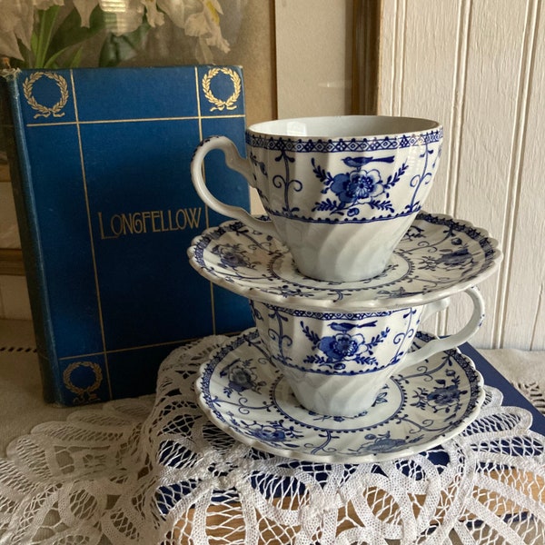 Johnson Bros Indies Cup and Saucer Set/Vintage Ironstone