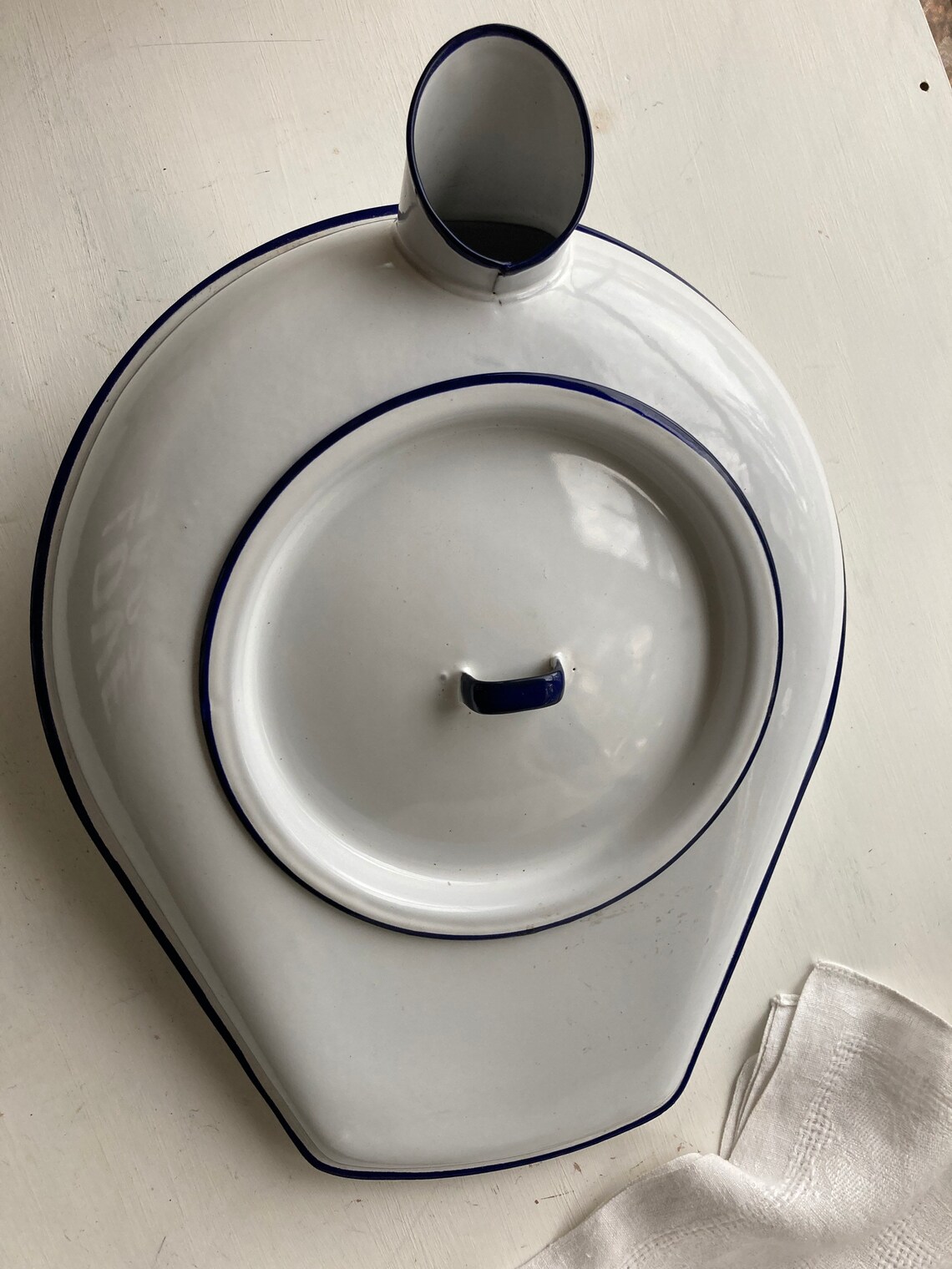 Vintage Enamel Bedpan/Urinal/Planter Etsy