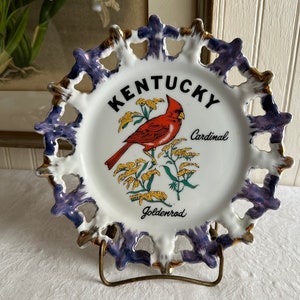 Vintage Kentucky Souvenir Plate/Cardinal