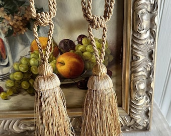 Vintage Tassel Tieback Pair/Tassel Drapery Tieback/Two Available/Sold Seperately