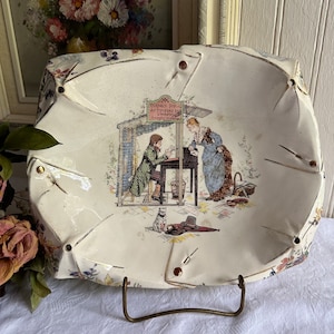 Antique French Majolica Bowl/Sarreguimes/Curated Collectible/Rare Find!