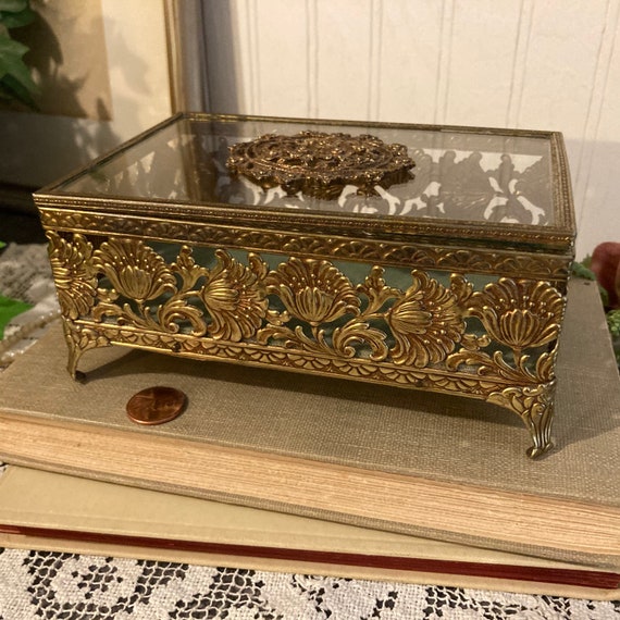 Vintage Ormolu Jewelry Casket/Matson Ormolu Jewelr